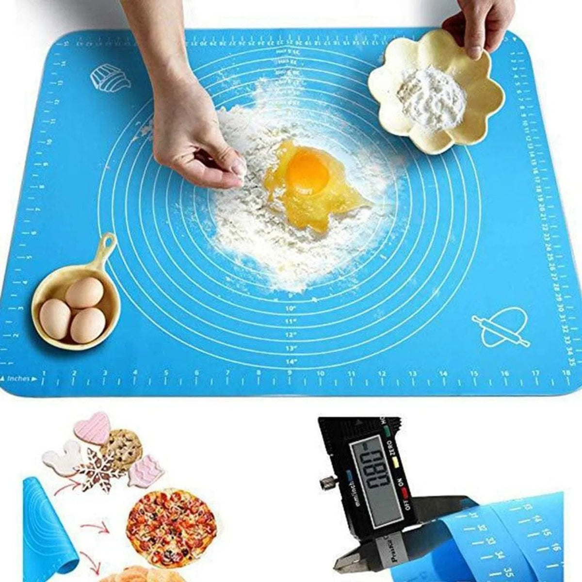 Measuring Silicone Baking Mat For Pastry And Roti Rolling