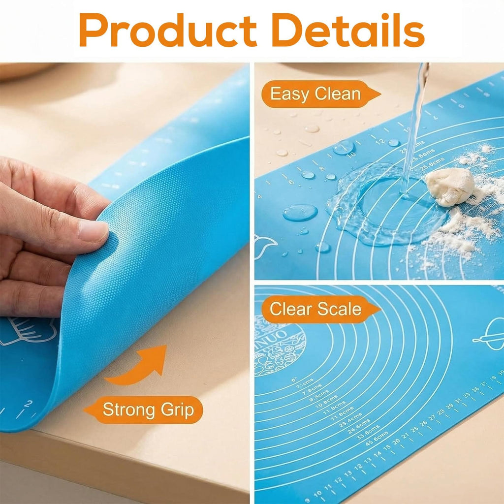 Measuring Silicone Baking Mat For Pastry And Roti Rolling