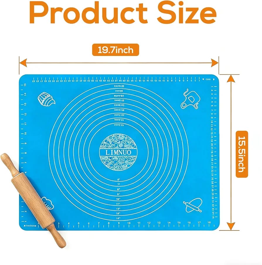 Measuring Silicone Baking Mat For Pastry And Roti Rolling