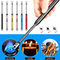 Butane lighter with various color options and uses on a white background