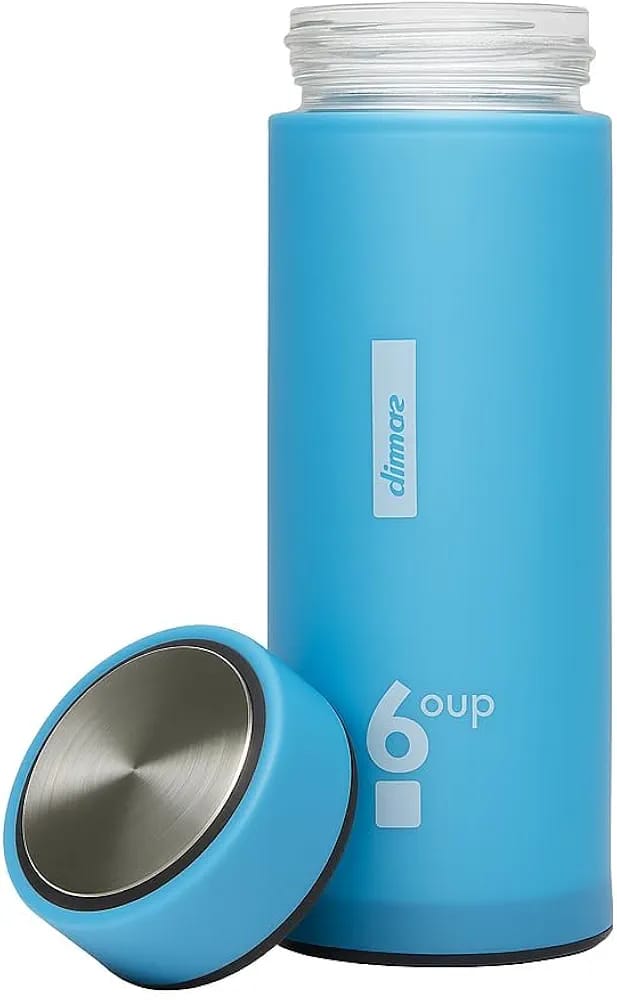 6oup 450ml Portable Glass Water Bottle – Double Wall Colorful Tumbler