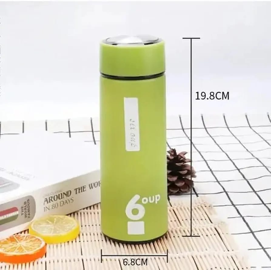 6oup 450ml Portable Glass Water Bottle – Double Wall Colorful Tumbler