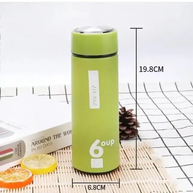 6oup 450ml Portable Glass Water Bottle – Double Wall Colorful Tumbler