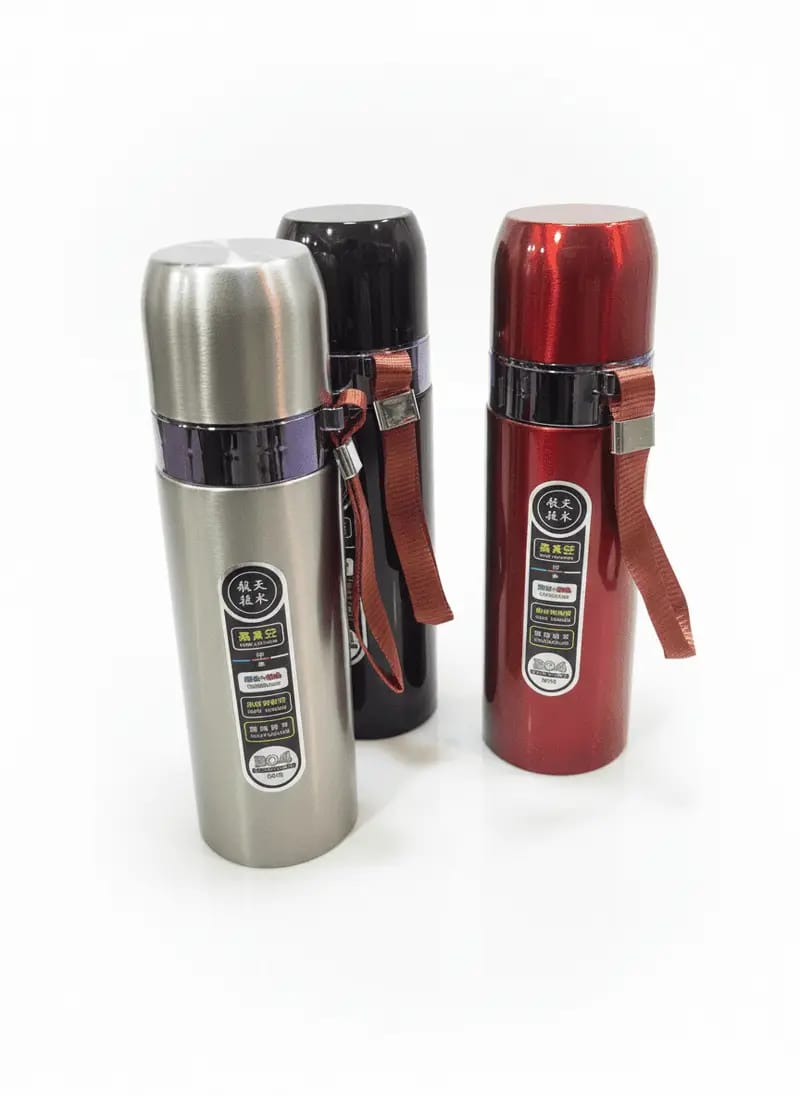 High-Grade Stainless Steel Vacuum Flask – Double-Wall Insulated Bullet Thermos for Hot & Cold Drinks (Copy)