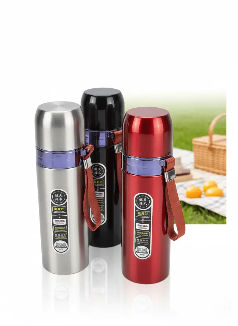 High-Grade Stainless Steel Vacuum Flask – Double-Wall Insulated Bullet Thermos for Hot & Cold Drinks (Copy)