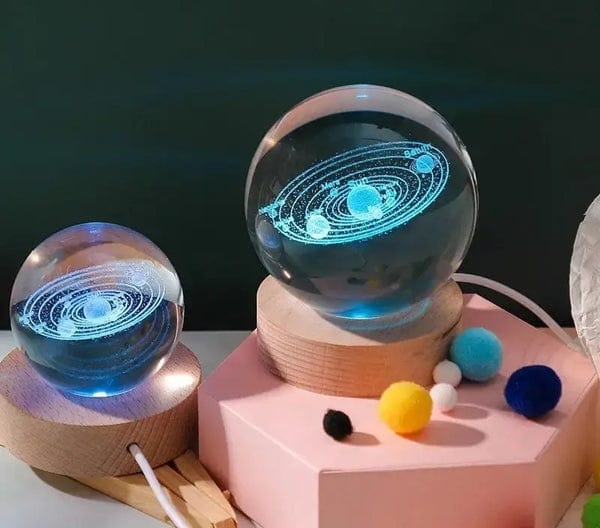 3D Laser Engraved Crystal Ball Night Light with Wooden LED Base (Copy)