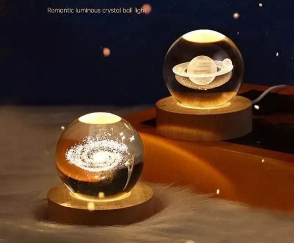 3D Laser Engraved Crystal Ball Night Light with Wooden LED Base (Copy)