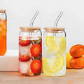 Premium Glass Tumbler with Bamboo Lid & Glass Straw | Reusable Iced Coffee, Tea & Juice Cup (450ml) (Copy)