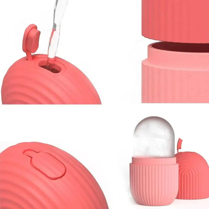 Face Ice Contour Roller | Reusable Ice Facial Massager for Skin Tightening & Puffiness Reduction