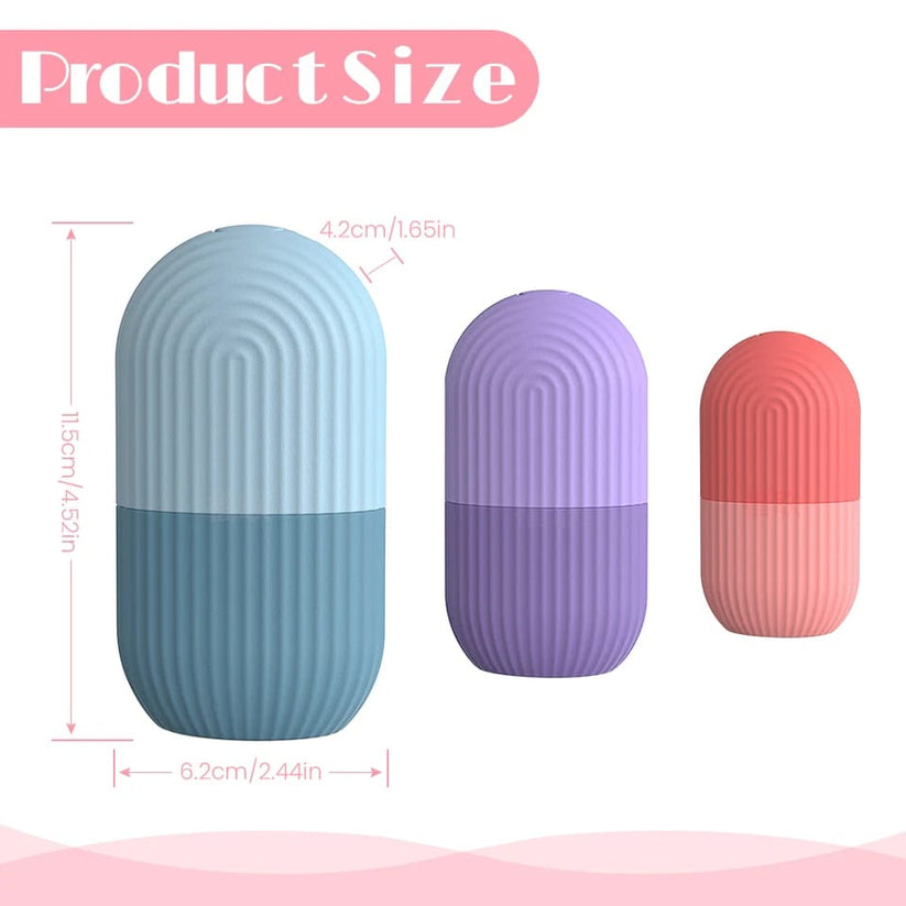 Face Ice Contour Roller | Reusable Ice Facial Massager for Skin Tightening & Puffiness Reduction