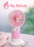 Cute Pink Portable USB Rechargeable Mini Hand Fan – Adjustable Desktop & Handheld Cooling Fan