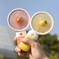 Cute Fruit Design Portable USB Rechargeable Mini Hand Fan – Handheld & Desktop Cooling Fan