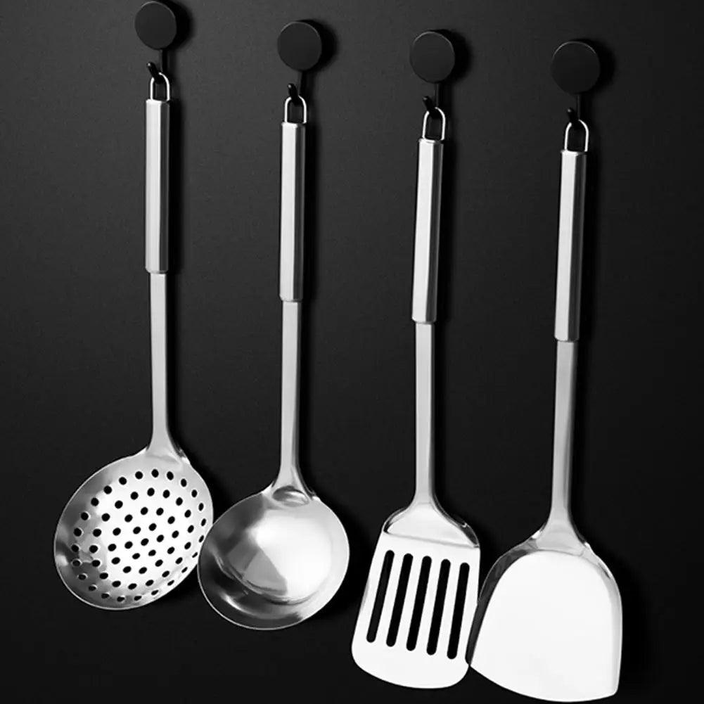 2 Pcs Stainless Steel Kitchen Utensil Set – Only 599 | Slotted Turner, Skimmer, Spatula & Soup Ladle | Heavy-Duty Cooking Tools